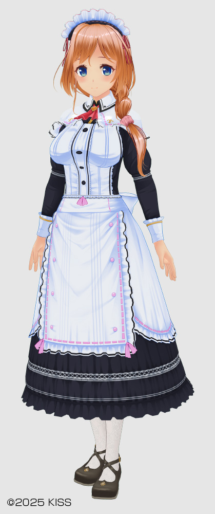 レディライクメイド服／おしとやか髪型（レディライクフロント、ねじりおさげ、細ゆるもみあげ）