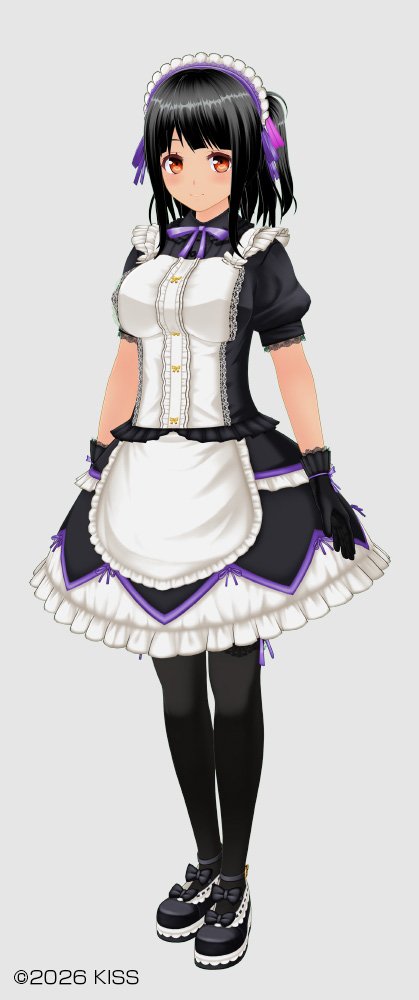 ラブリーメイド服／純真髪型（キューティカール、キューティセミロング、キューティサイドテール）／シンプル髪留め