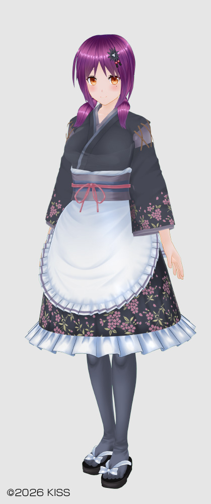 綺羅風月セット／ヤンデレ髪型（センター分けショート、おさげ用バインドヘアー、前垂れ2本おさげ）