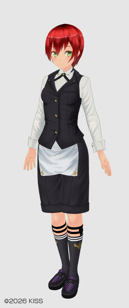 スタイリッシュバトラーメイド服／ボクっ娘髪型（シャープショートフロント、シャープショートバック）